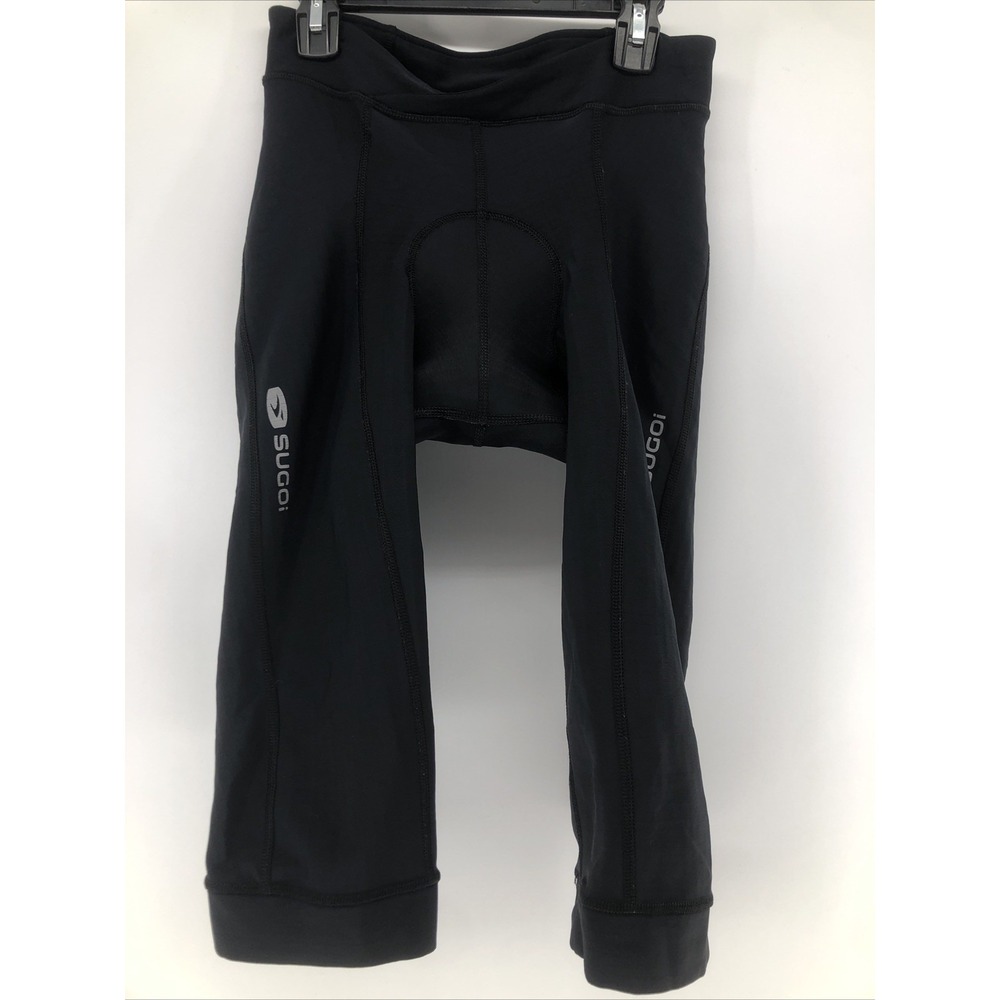 Cycling Shorts Black Padded Liner Size S/ LG Adult Women's Stretch  12 Inseam